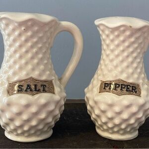 Vintage White Salt and Pepper Shakers